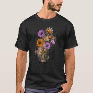 Birth Month Flower Born In October Cosmos Flowers T-Shirt