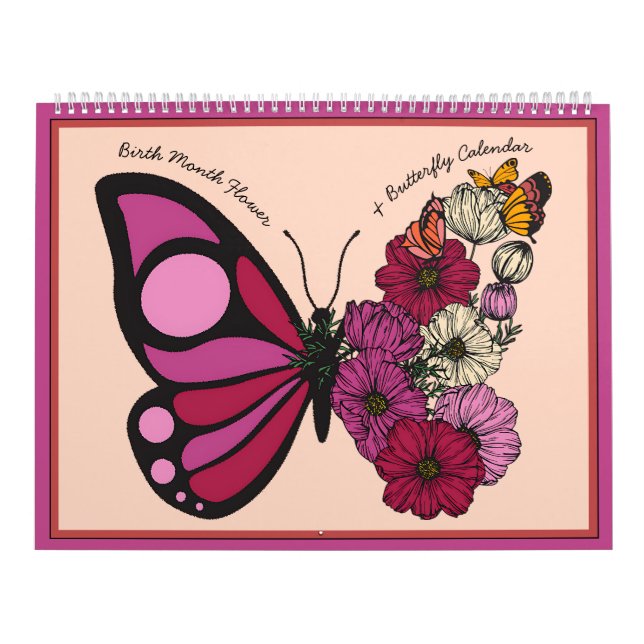 Birth Month Flower & Butterfly  Calendar (Cover)