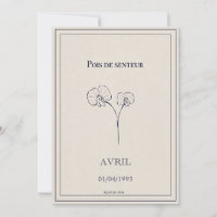 Birth month flower card April