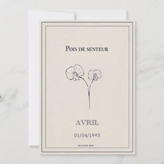 Birth month flower card April