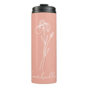 Birth Month Flower February Birthday Gift Name Thermal Tumbler
