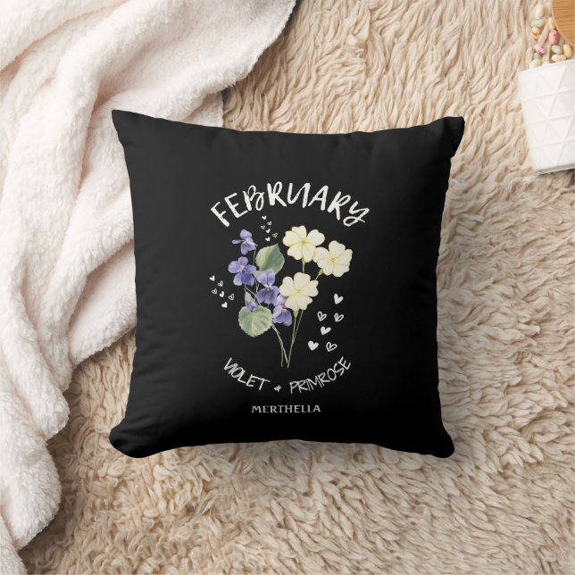 Birth Month Flower FEBRUARY Christian Cushion (Blanket)