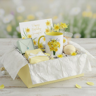 Birth month flower-March personalised mug