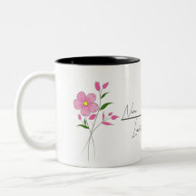 Birth Month Flower Mug Personalised With Any Name 