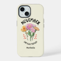 Birth Month Flower NOVEMBER Custom Name Christian