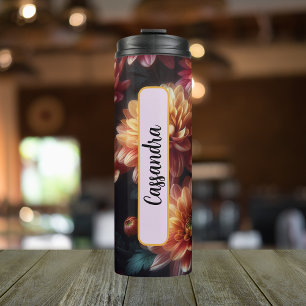 Birth Month Flower November Personalised 16 oz  Thermal Tumbler