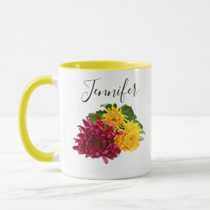 Birth month flower-November personalised mug