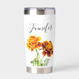 Birth month flower October- You are- personalised  Insulated Tumbler