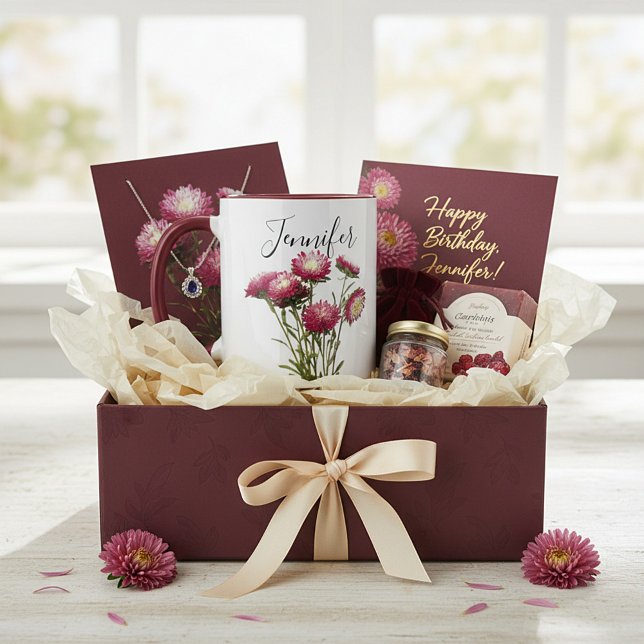 Birth month flower-September personalised mug (Creator Uploaded)