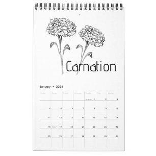 Birth Month Flowers Calendar