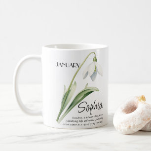  Birth Month January Flower Personalized Coffee Mug