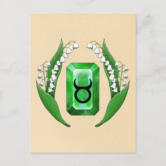Birth Month May Taurus Postcard (Front)