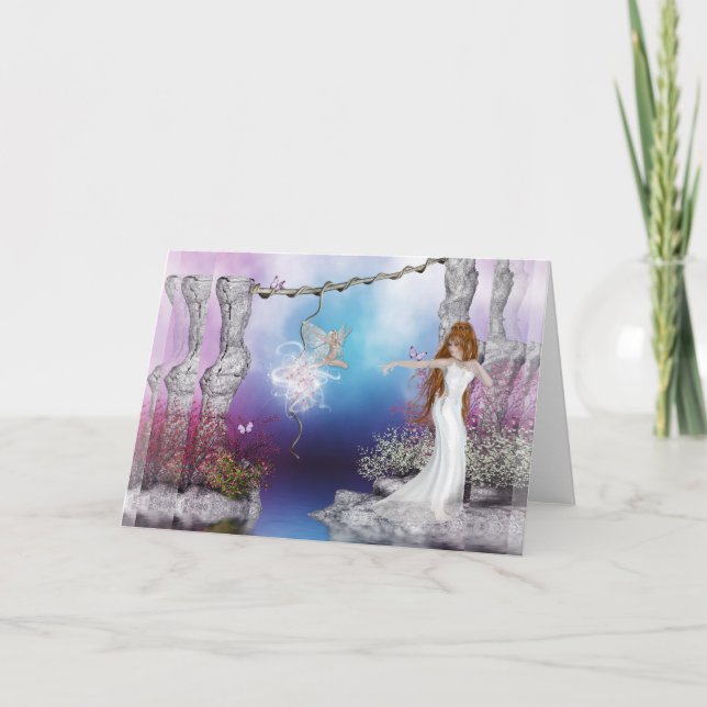 Birth of a Fairy Fantasy Elf Magic - Greeting Card (Front)