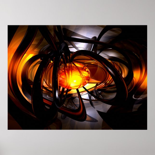 Birth of a Sun Abstract Poster (Front)