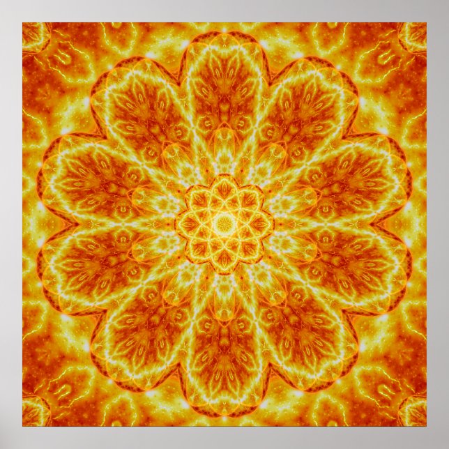 Birth of a Sun Mandala Poster (Front)