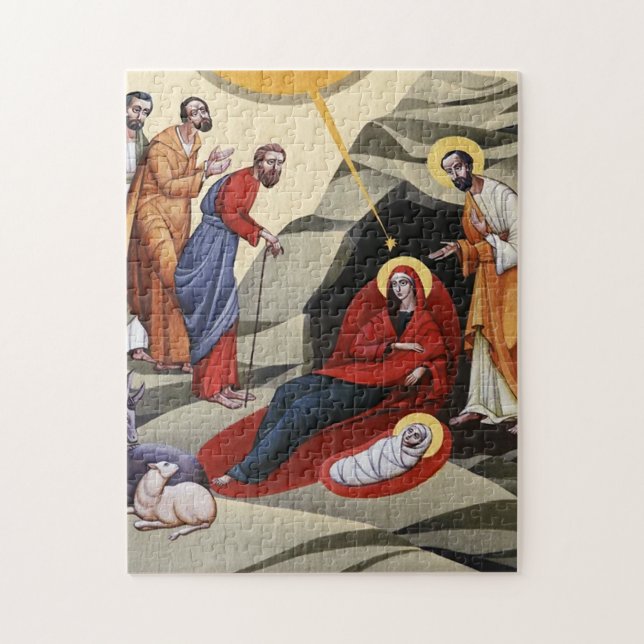 Birth of Christ Orthodox Christian Icon Jigsaw Puzzle (Vertical)