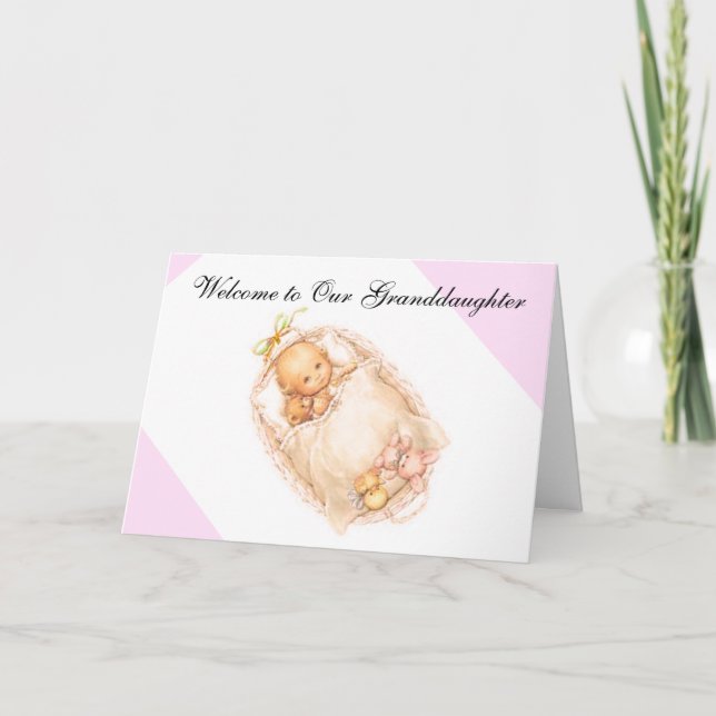 BIRTH OF GRANDDAUGHTER GREETING CARD (Front)