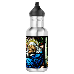 Birth of Jesus Stained Glass Window 532 Ml Water Bottle