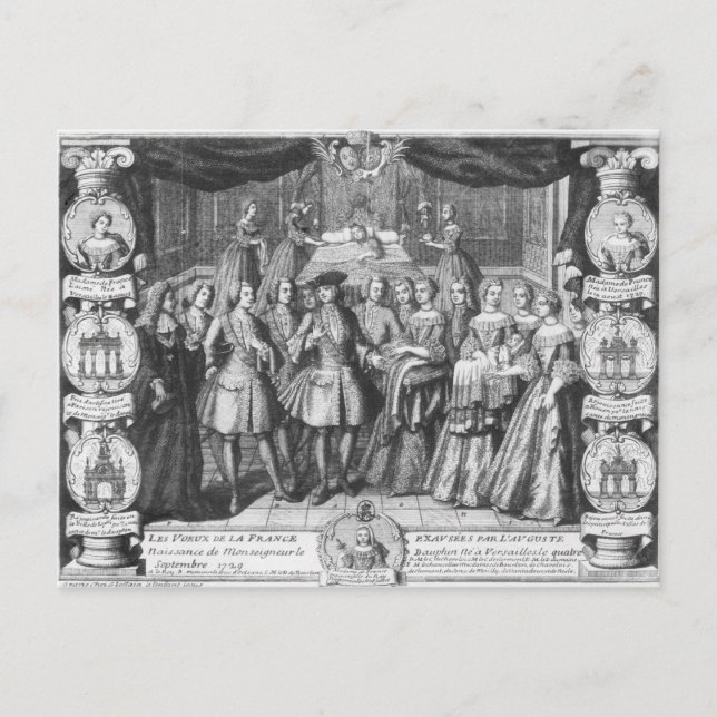 Birth of Louis, Dauphin of France Postcard (Front)
