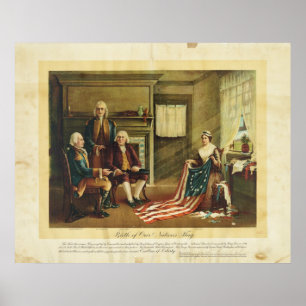 Birth of Our Nation's Flag by Thomas & Wylie Poster