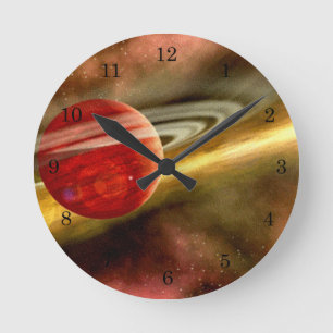 Birth of Saturn Round Clock