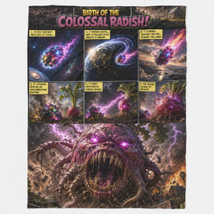 Birth of the colossal radish comic strip blanket