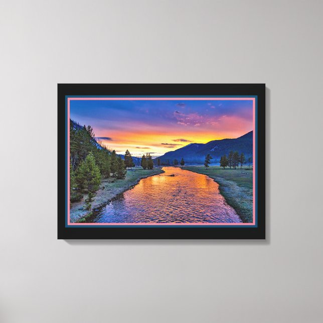 Birth Of The Sun On The River Landscape Canvas Pri Print (Front)