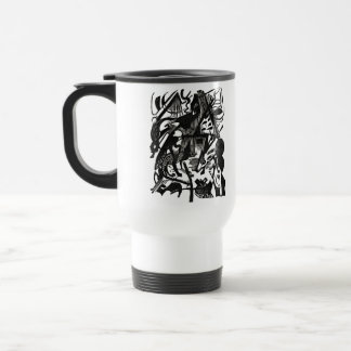 Birth of the Wolves Retro Art Travel Mug