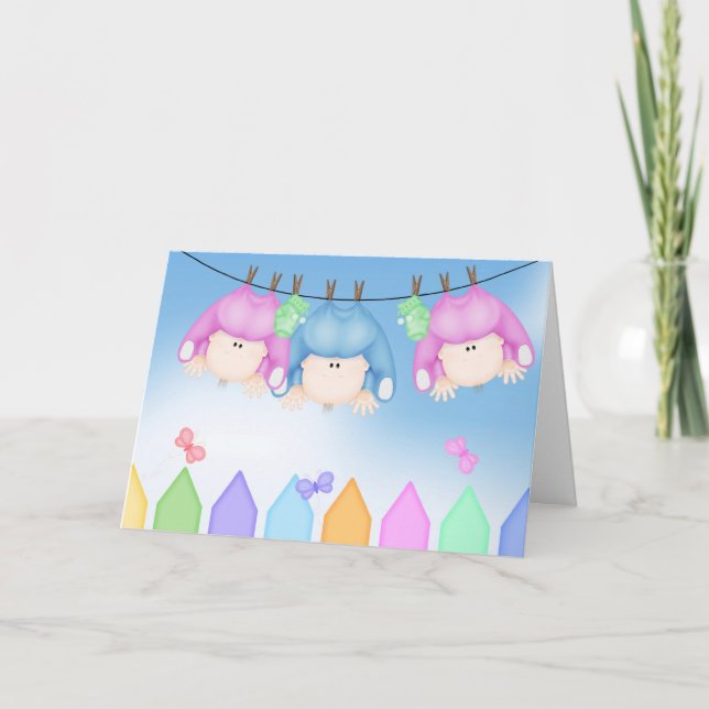 Birth of Triplets Card (Front)