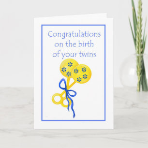 Birth of Twins Congratulations Card