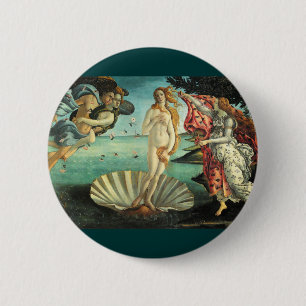 Birth of Venus, 1485 6 Cm Round Badge