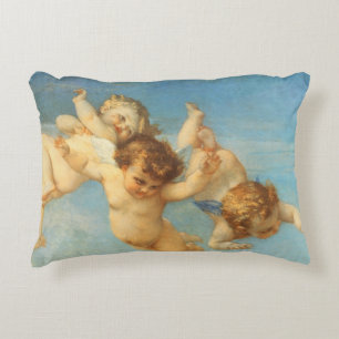 Birth of Venus, Angels detail by Alexandre Cabanel Decorative Cushion