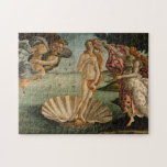Birth of Venus by Botticelli Puzzle<br><div class="desc">La nascita di Venere 1483-1485 Sandro Botticelli, 1445-1510 The painting was commissioned by Lorenzo di Pierfrancesco de’Medici, a cousin of Lorenzo the Magnificent. The theme was probably suggested by the humanist Poliziano. It depicts Venus born from the sea foam, blown by the west wind, Zephyr, and the nymph, Chloris, towards...</div>