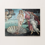 Birth Of Venus By Botticelli Renaissance Jigsaw Puzzle<br><div class="desc">This classic painting of the Birth of Venus is an iconic,  mythological Renaissance masterpiece. This vision of the Goddess of Love washed ashore on a sea-shell continues to fascinate us. Lush colours and detail.</div>