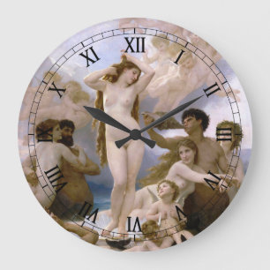 Birth of Venus by William-Adolphe Bouguereau Large Clock