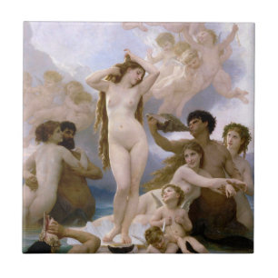 Birth of Venus by William-Adolphe Bouguereau Tile