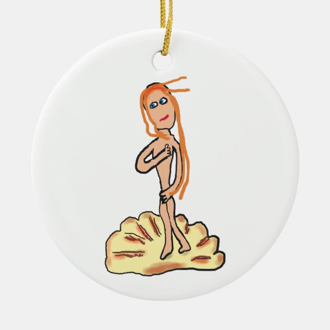 Birth of Venus Ceramic Tree Decoration (Front)