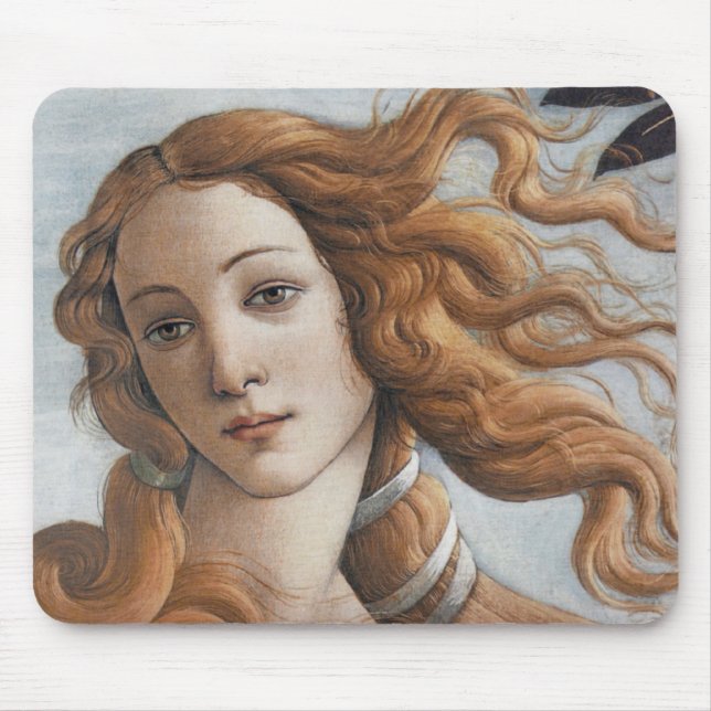 Birth of Venus close up head Mouse Mat (Front)