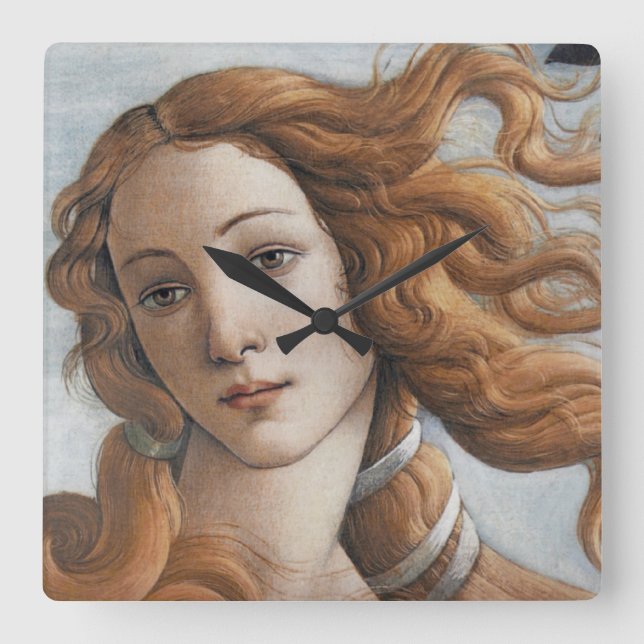 Birth of Venus close up in detail Square Wall Clock (Front)