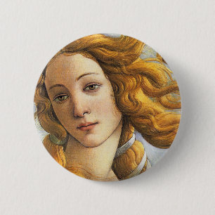 Birth of Venus detail, Botticelli 6 Cm Round Badge