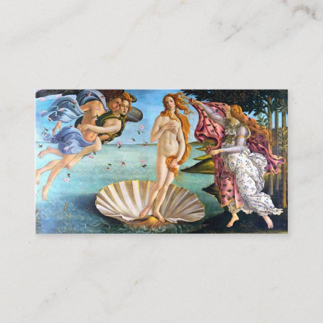 Birth Of Venus Sandro Botticelli Restored Version Business Card (Front)