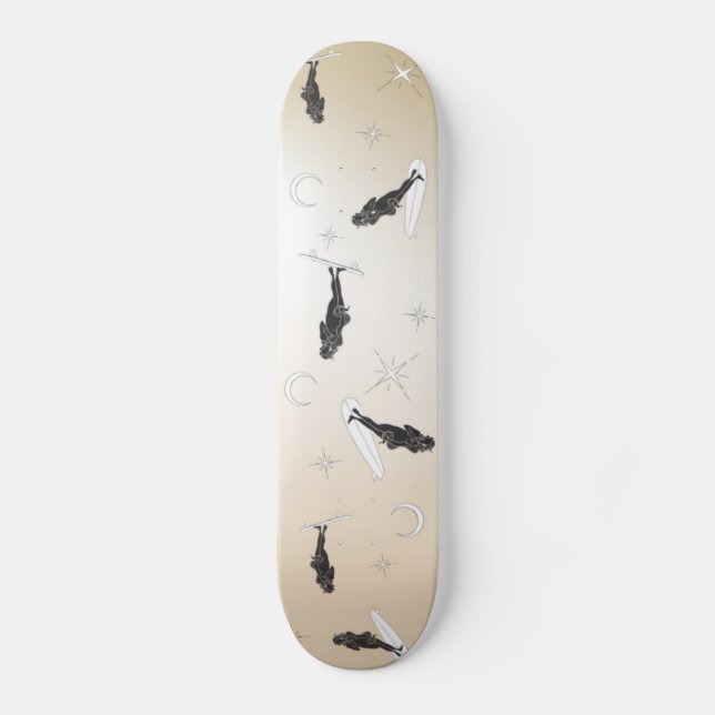 Birth of venus skateboard longboard stars moon (Front)