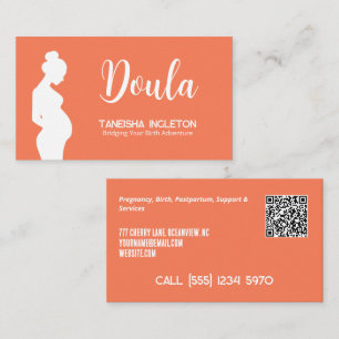 Birth & Postpartum Doula Custom QR Business Card