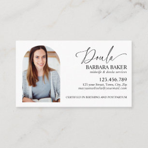 Birth & Postpartum Midwife Doula Photo Arch  Business Card