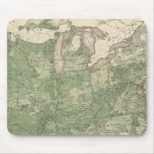 Birth Rate US, Statistical US Lithograph Mouse Mat
