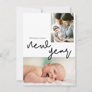 Birth Stat Photo Happy New Year Baby Announcement