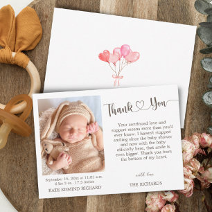 Birth Stats Photo New Baby Shower Announcement