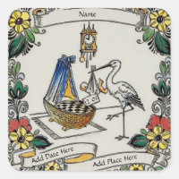 Birth Tile, Dutch Look, Personalise