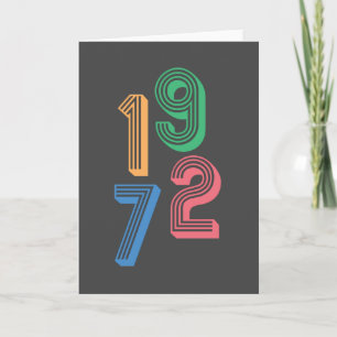 Birth year - 1972 - 50th Birthday Card