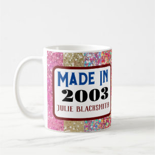 Birth year 2003 21st birthday twentyone years old coffee mug